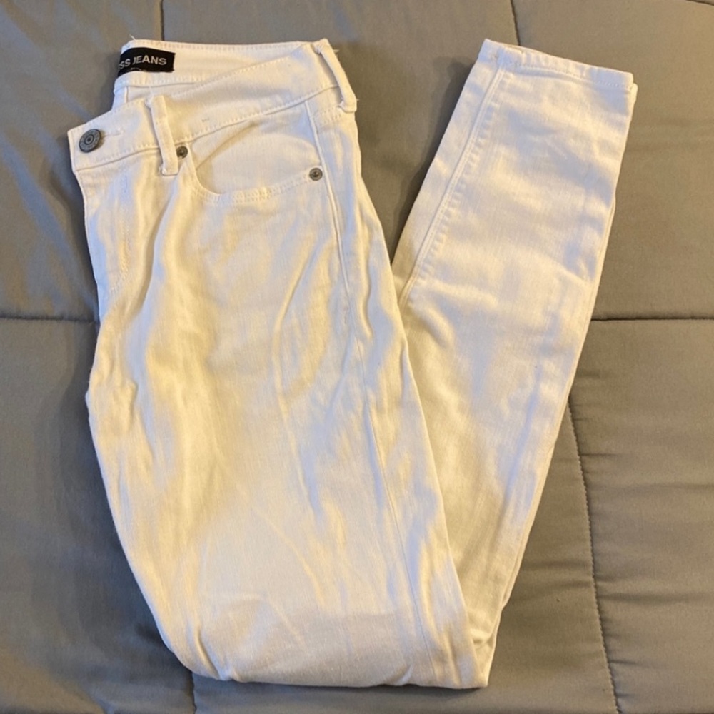 Express Mid Rise Legging White Jeans Size 2R - Picture 7 of 7